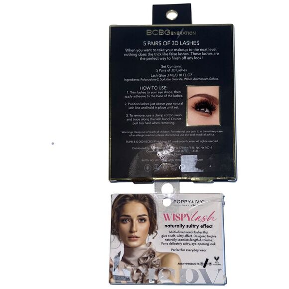 3D Eyelash Extension Volume Wispy Lash Falsies 16 Pairs with Glue Starter Kits - Picture 7 of 11